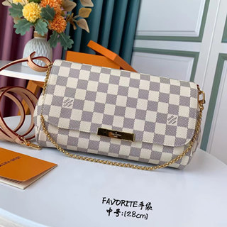 LV 路易威登包包FAVORITE白格中号手袋N41275