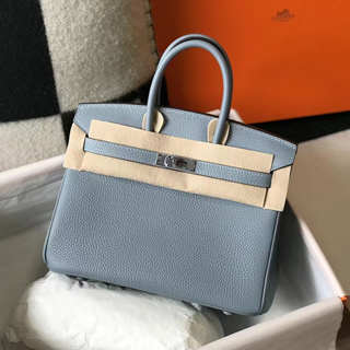 Birkin Bag爱马仕铂金包  亚麻蓝